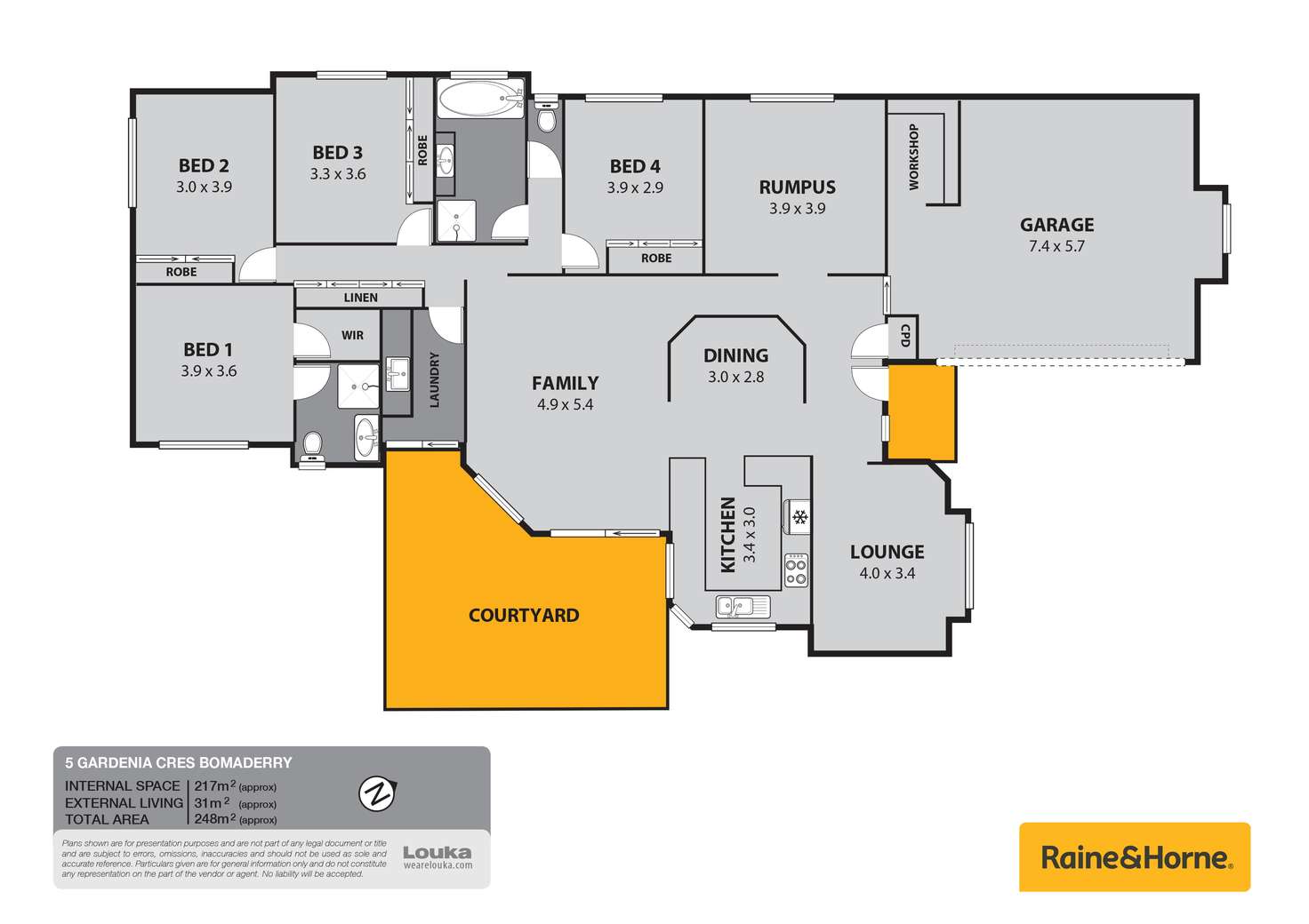 Floorplan of Homely house listing, 5 Gardenia Crescent, Bomaderry NSW 2541