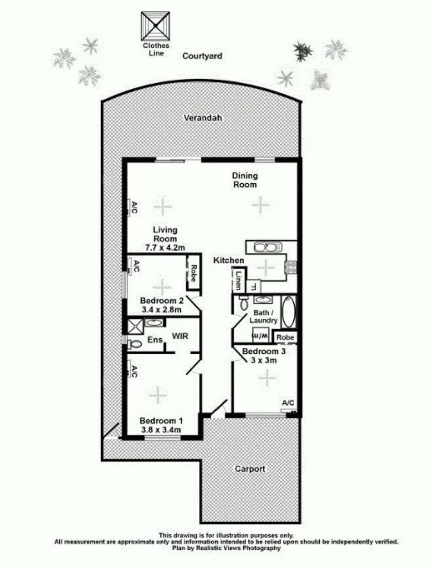Floorplan of Homely unit listing, 1/9 Hugh Court, Bakewell NT 832