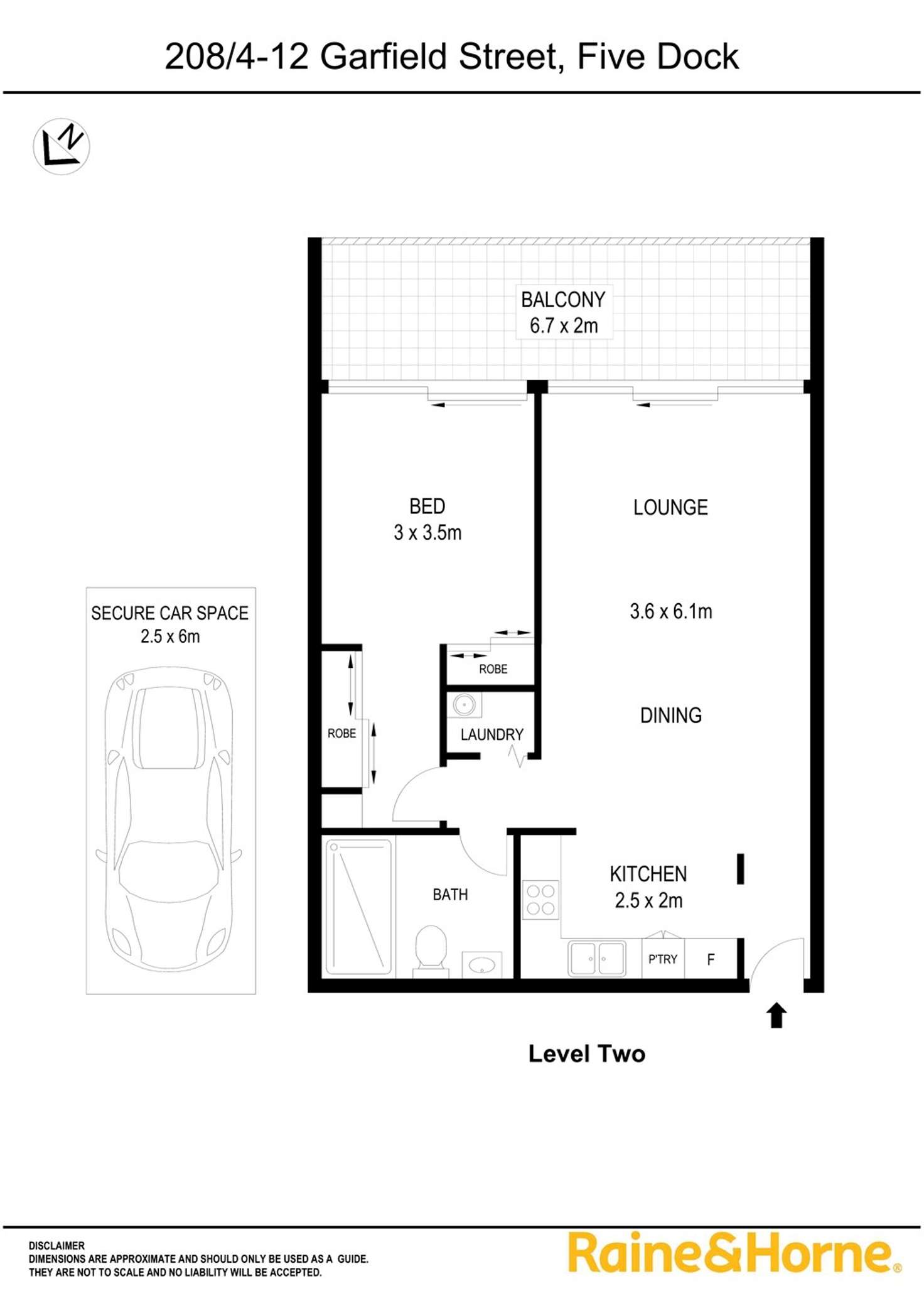 Floorplan of Homely apartment listing, 208/4-12 Garfield Street, Five Dock NSW 2046