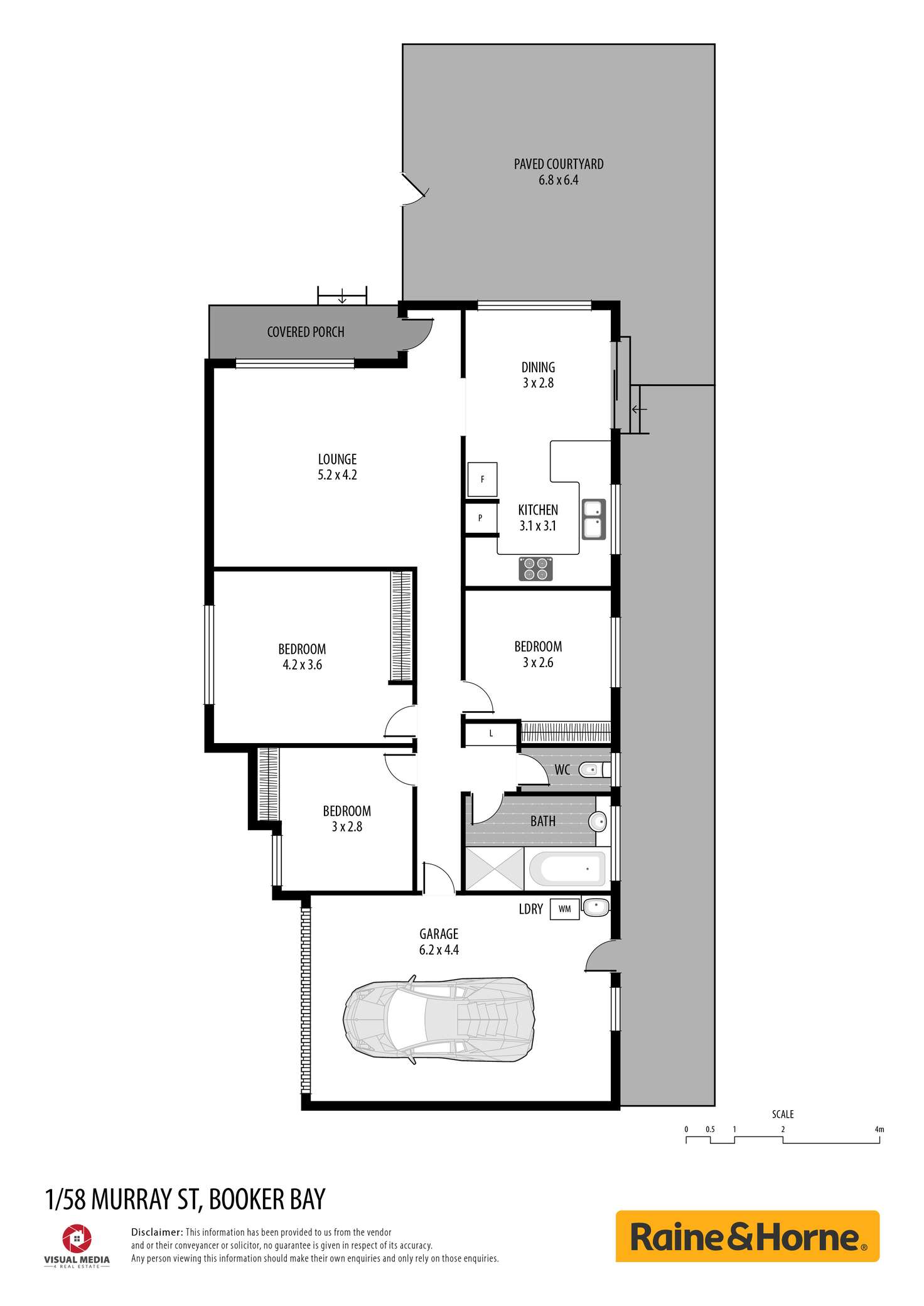 Floorplan of Homely villa listing, 1/58 Murray Street, Booker Bay NSW 2257