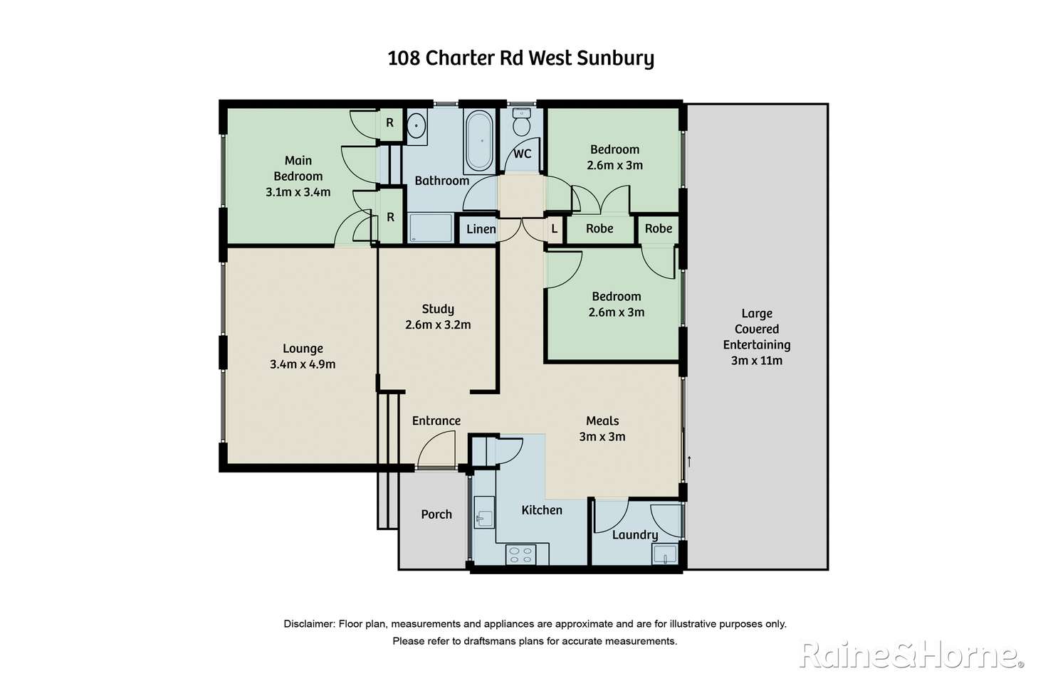 Floorplan of Homely house listing, 108 Charter Road, Sunbury VIC 3429