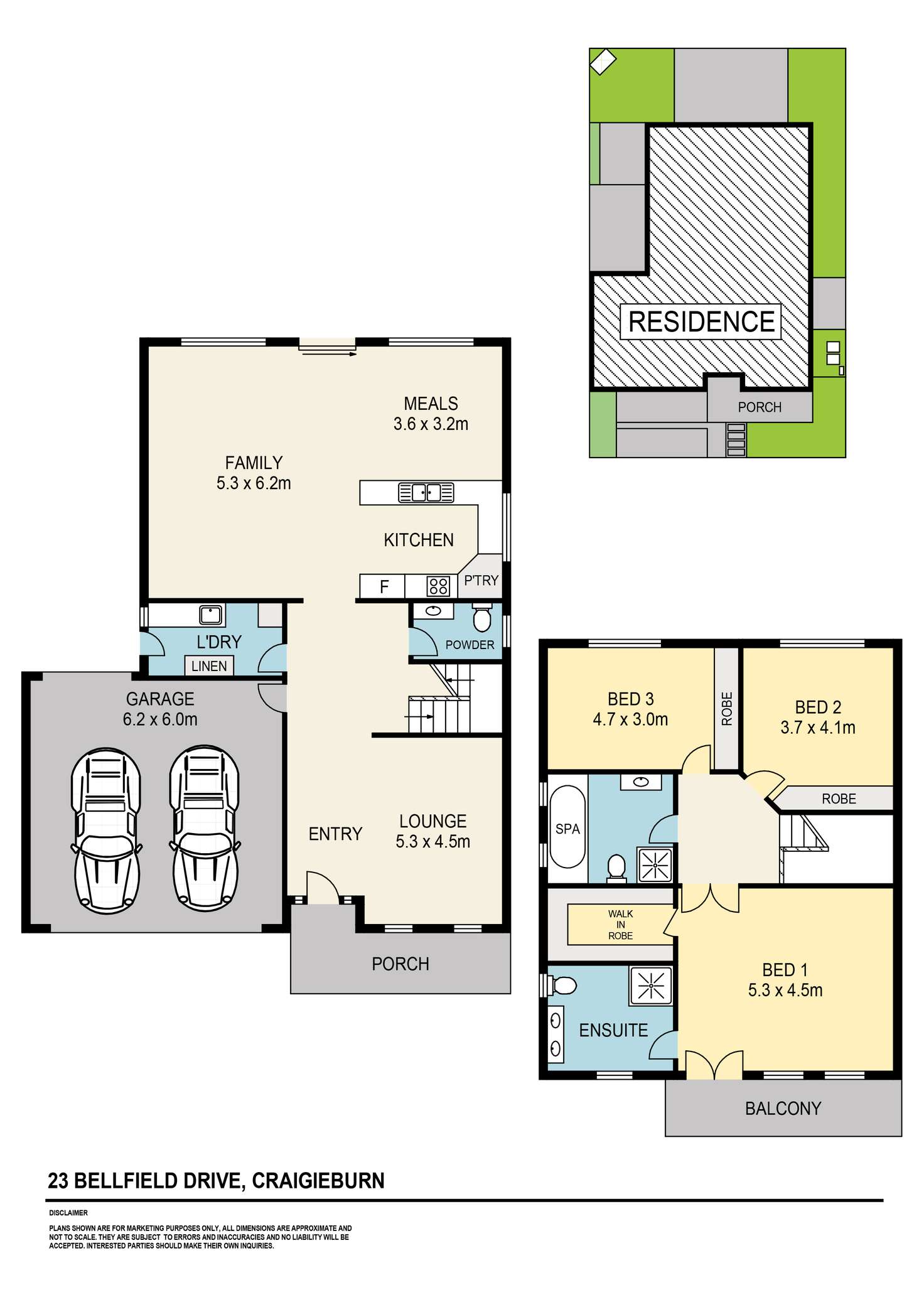 Floorplan of Homely house listing, 23 Bellfield Drive, Craigieburn VIC 3064