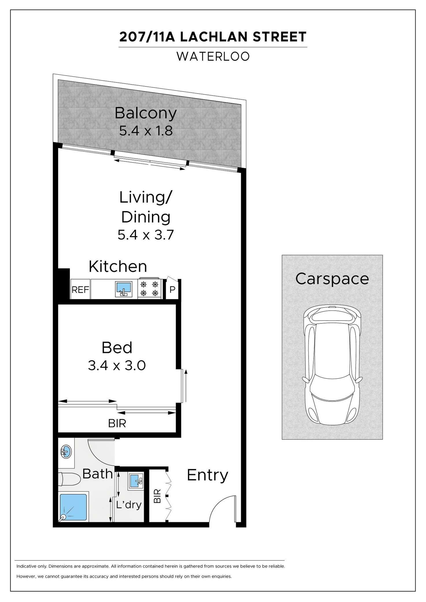 Floorplan of Homely apartment listing, 207/11A Lachlan Street, Waterloo NSW 2017