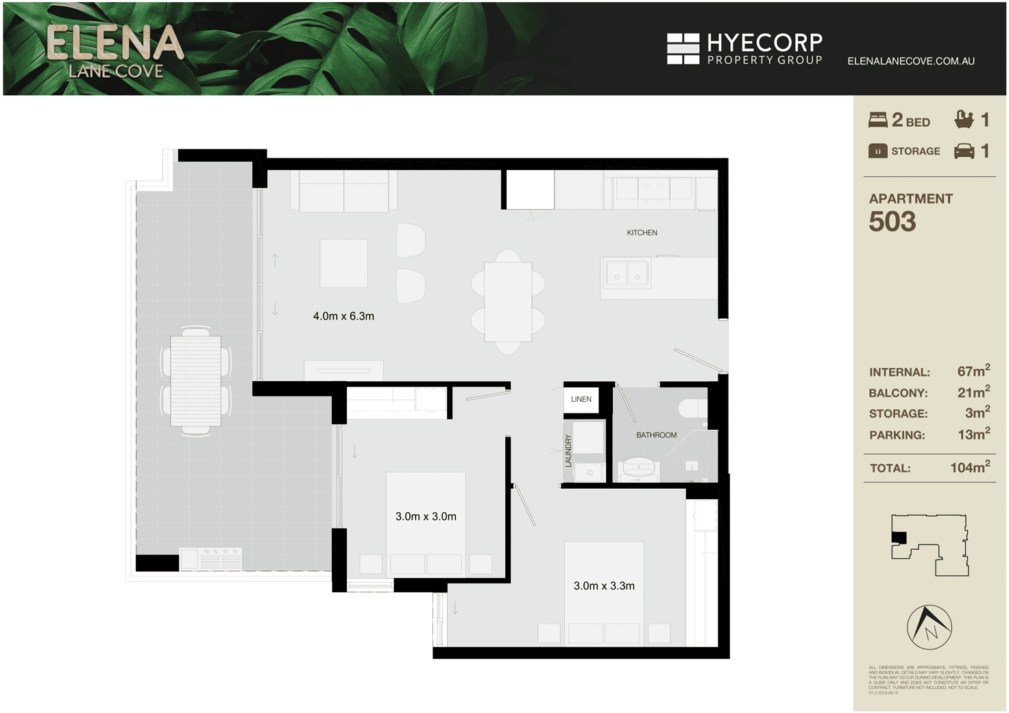 Floorplan of Homely apartment listing, 503/11-17 Willandra Street, Lane Cove NSW 2066