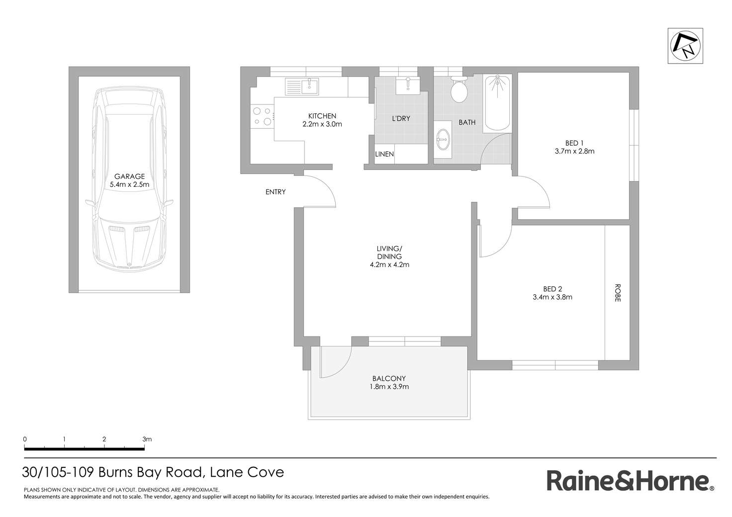 Floorplan of Homely apartment listing, 30/105 Burns Bay Road, Lane Cove NSW 2066