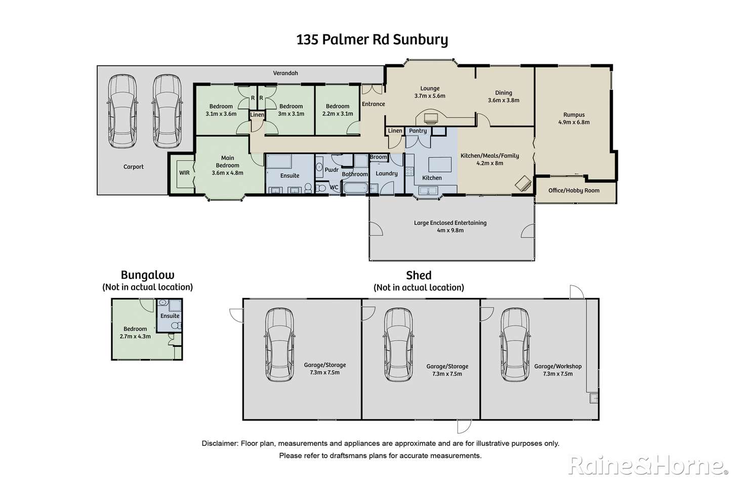 Floorplan of Homely house listing, 135 Palmer Road, Sunbury VIC 3429