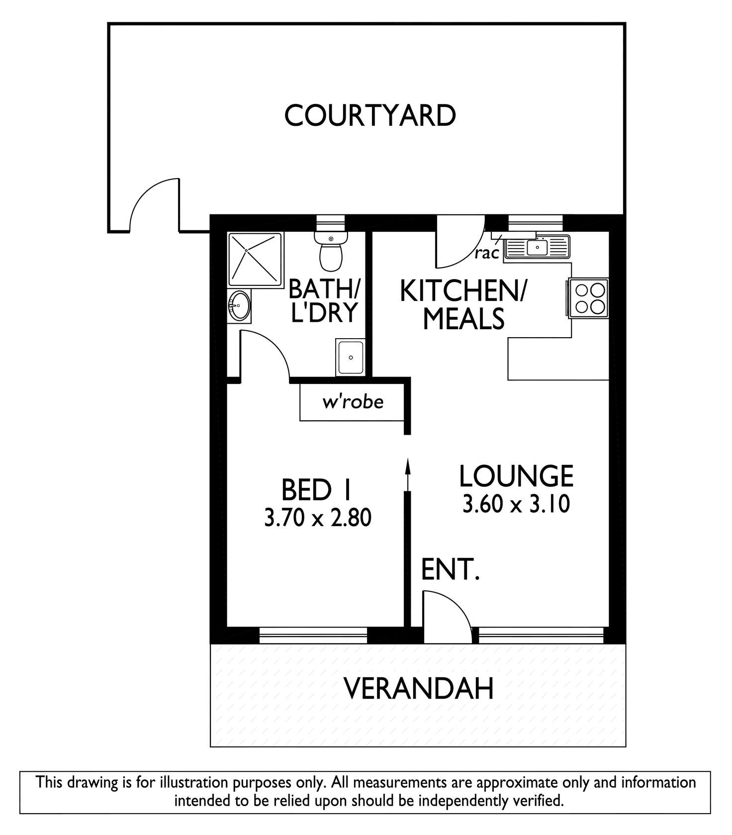 Floorplan of Homely unit listing, 3/1B Hartland Avenue, Black Forest SA 5035