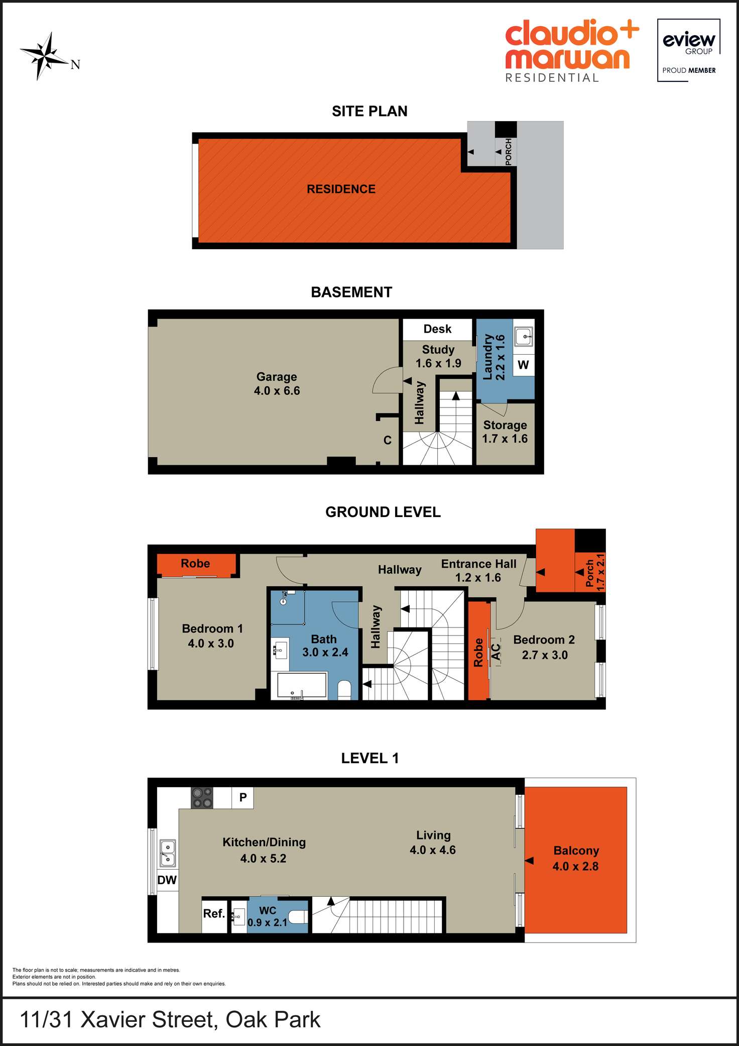 Floorplan of Homely unit listing, 11/31 Xavier Street, Oak Park VIC 3046
