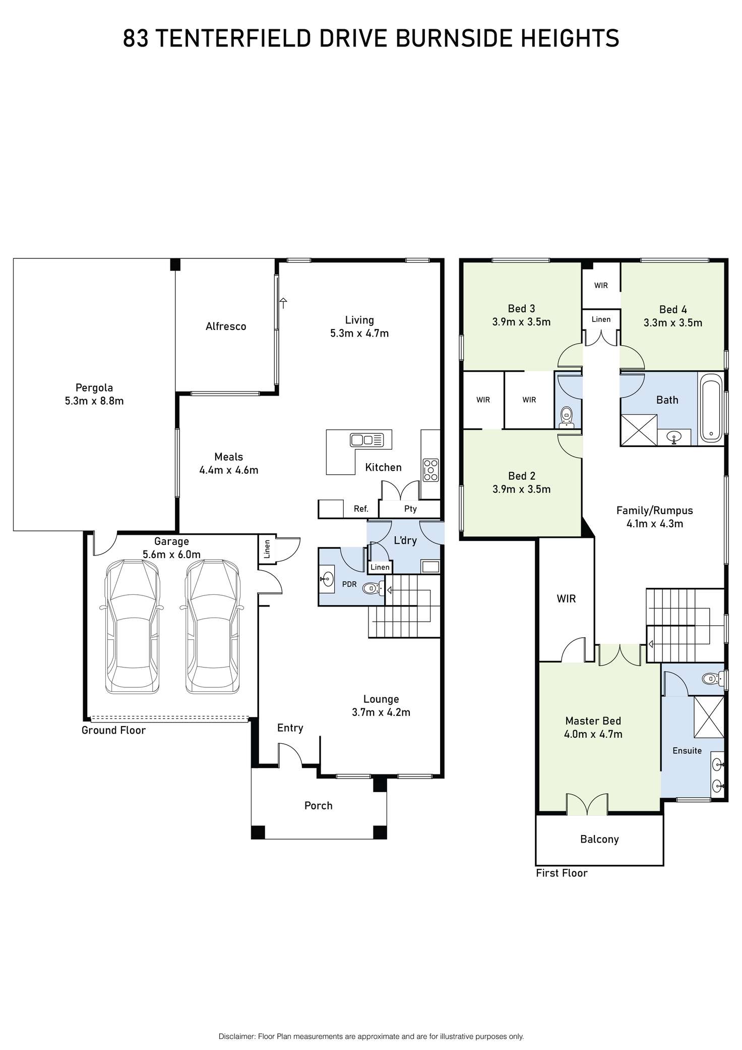 Floorplan of Homely house listing, 83 Tenterfield Drive, Burnside Heights VIC 3023