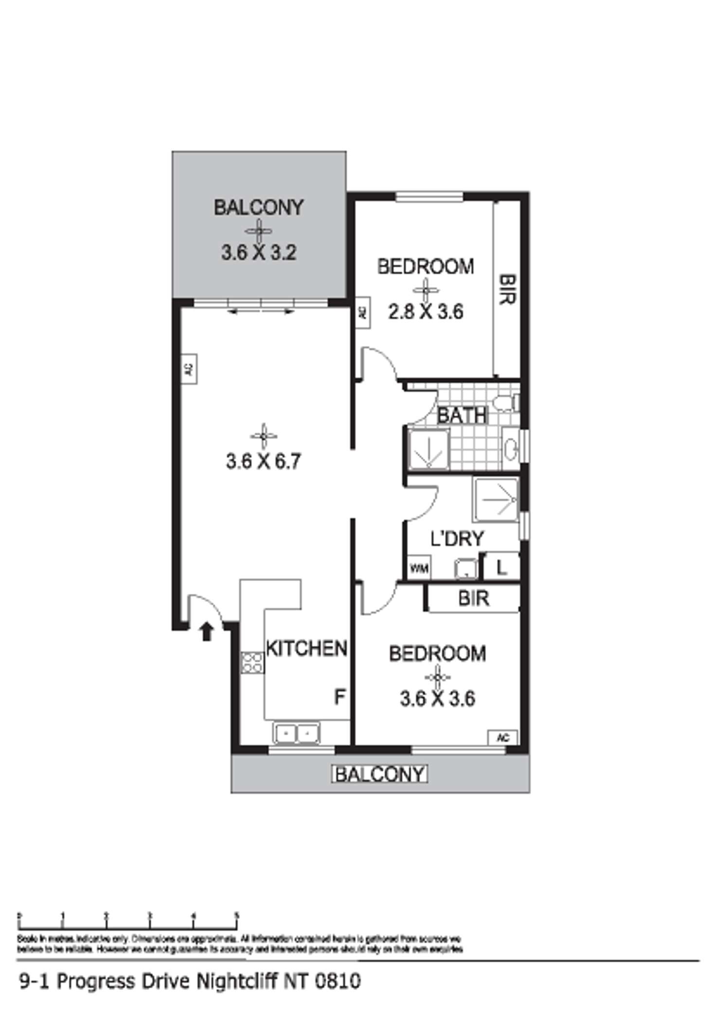 Floorplan of Homely unit listing, 9/1 Progress Drive, Coconut Grove NT 810