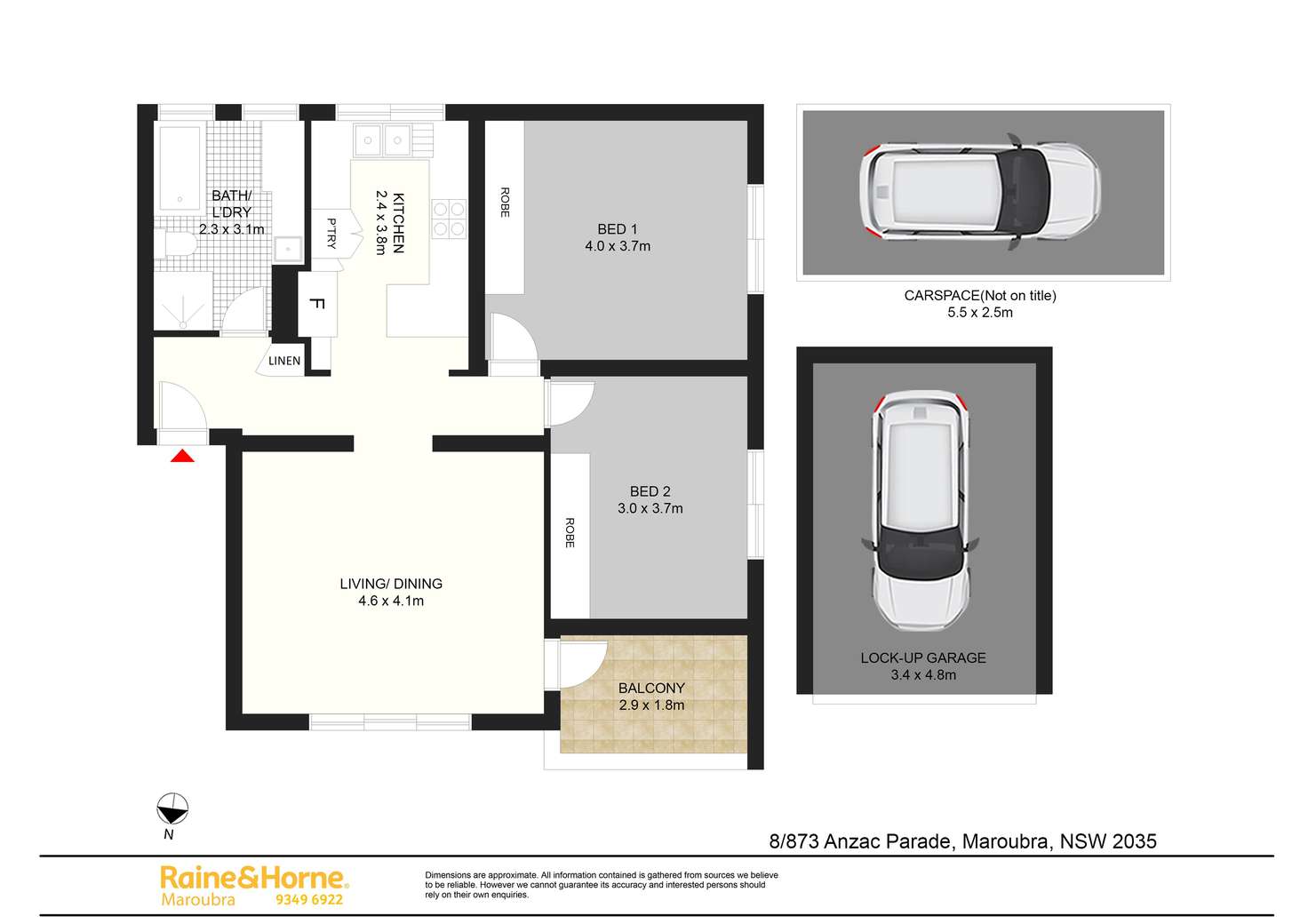 Floorplan of Homely apartment listing, 8/873 Anzac Parade, Maroubra NSW 2035