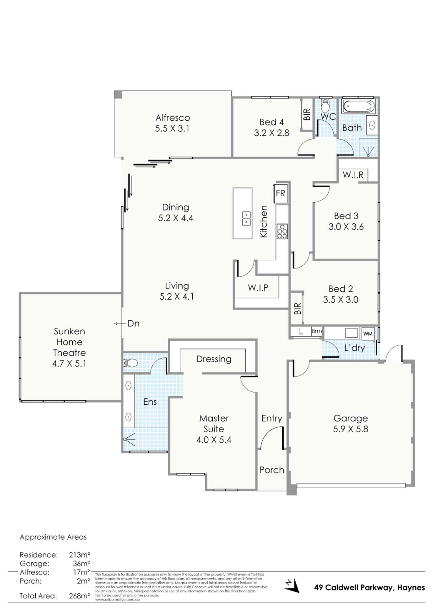 Floorplan of Homely house listing, 49 Caldwell Parkway, Haynes WA 6112