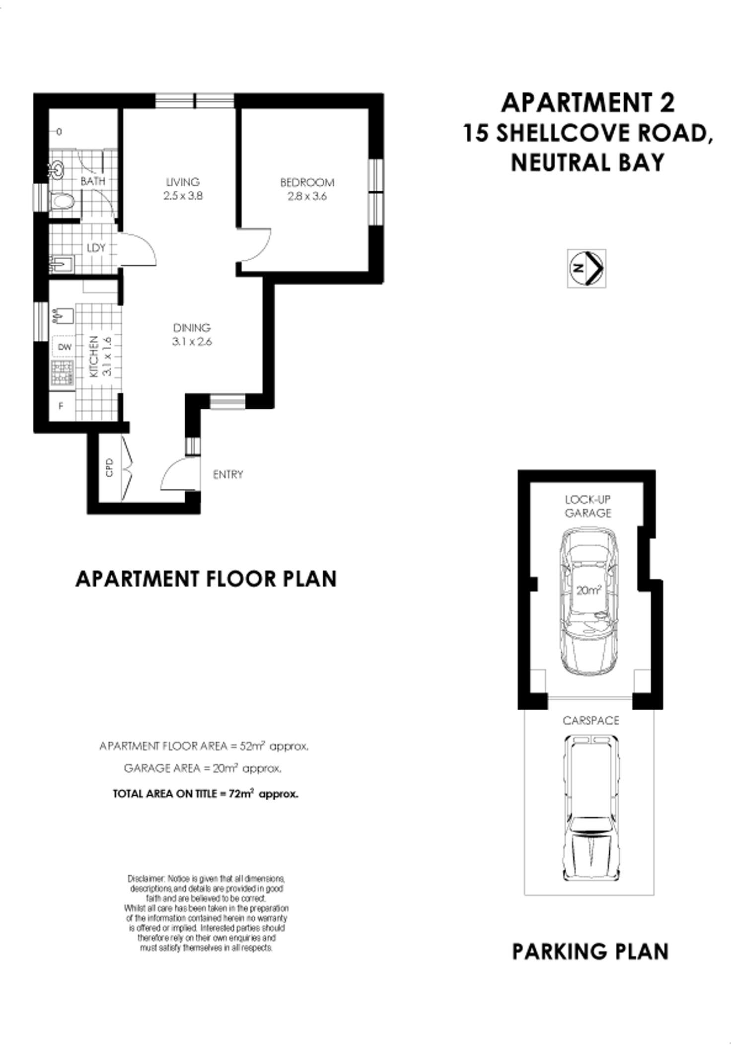 Floorplan of Homely apartment listing, 2/15 Shellcove Road, Neutral Bay NSW 2089