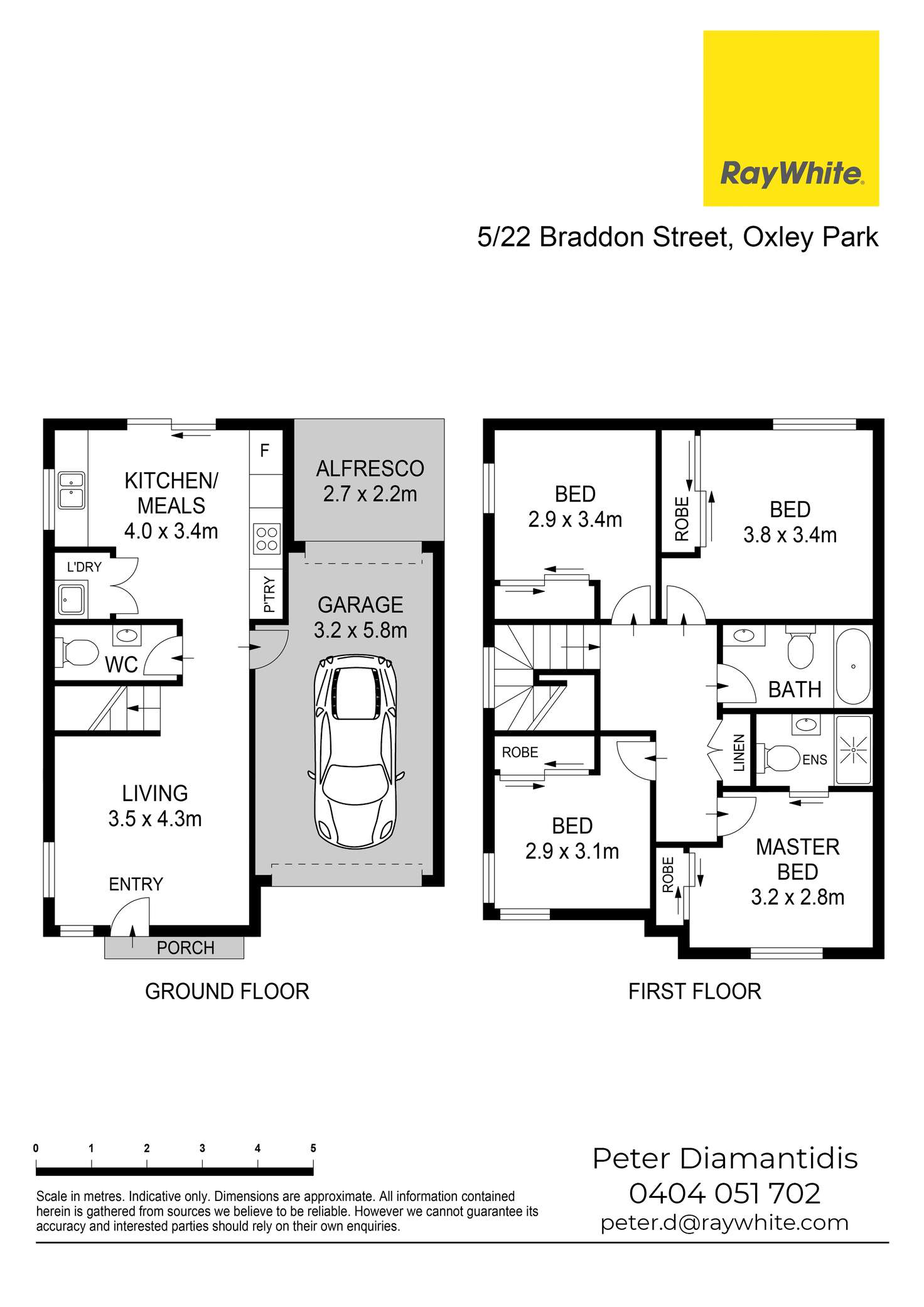 Floorplan of Homely townhouse listing, 5/22 Braddon Street, Oxley Park NSW 2760