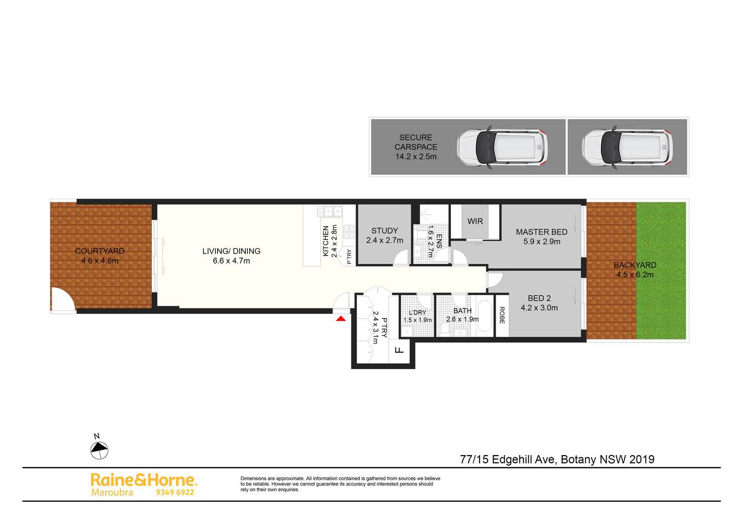 Floorplan of Homely apartment listing, 77/15-19 Edgehill Avenue, Botany NSW 2019