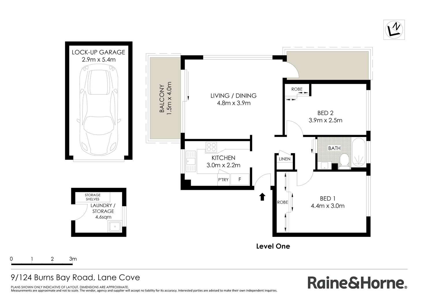 Floorplan of Homely apartment listing, 9/124 Burns Bay Road, Lane Cove NSW 2066