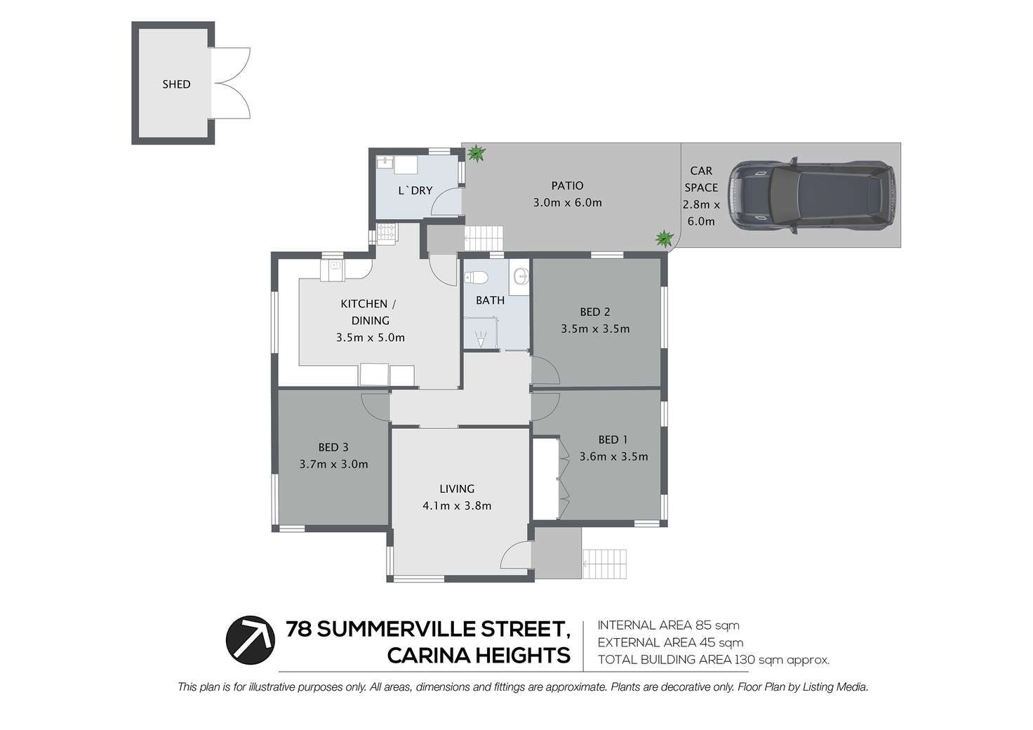 Floorplan of Homely house listing, 78 Summerville Street, Carina Heights QLD 4152
