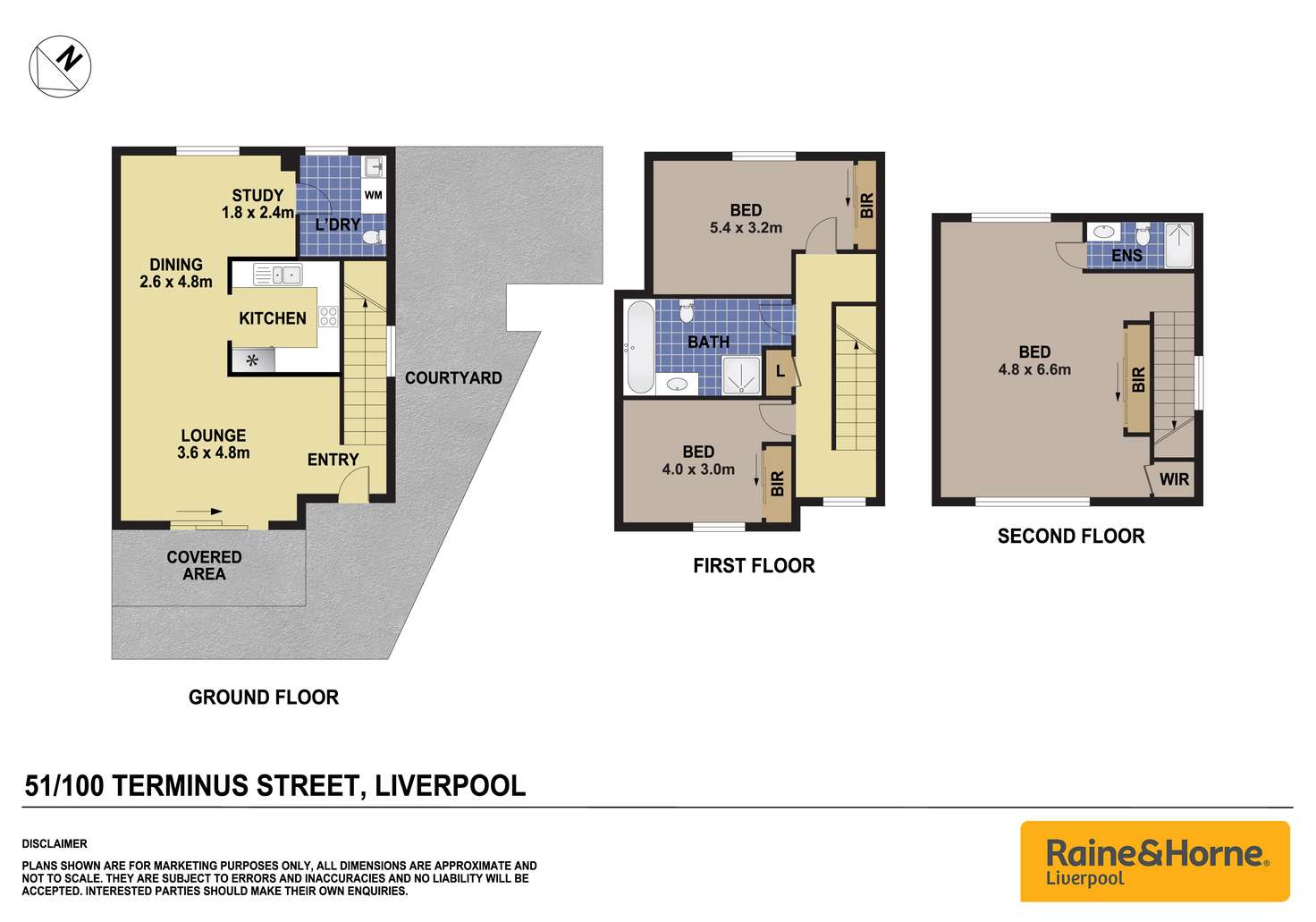 Floorplan of Homely townhouse listing, 51/100 Terminus Street, Liverpool NSW 2170