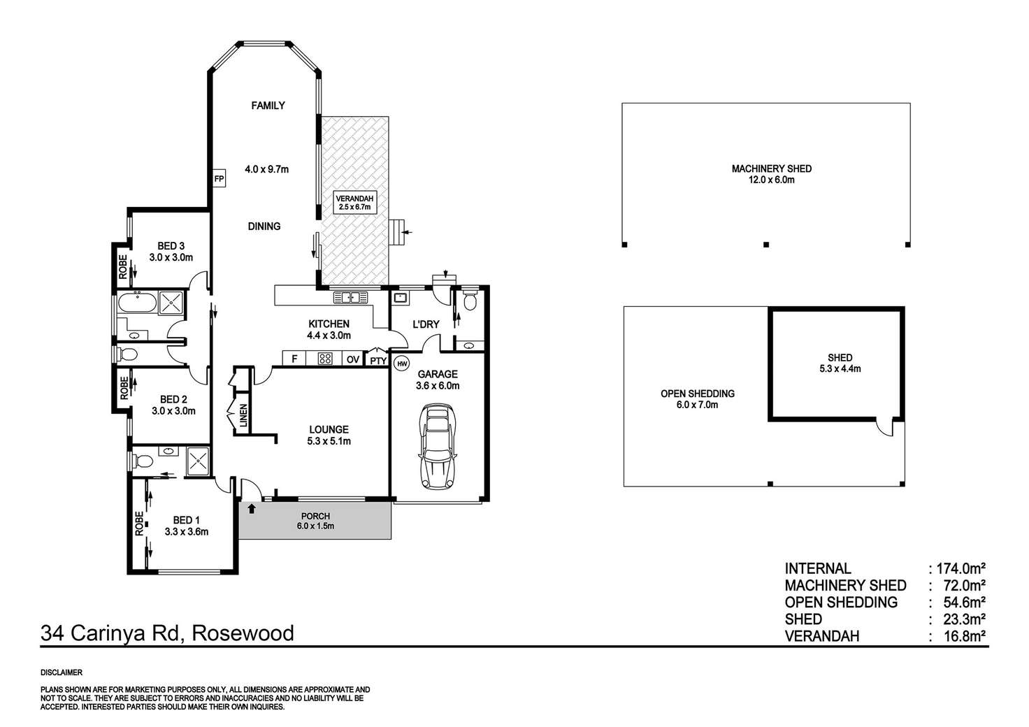 Floorplan of Homely mixedFarming listing, 34 Carinya Road, Wauchope NSW 2446