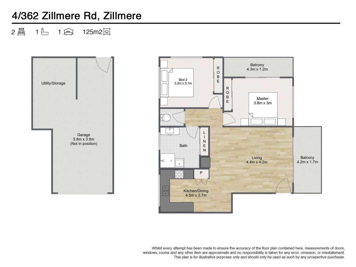 Floorplan of Homely unit listing, 4/362 Zillmere Road, Zillmere QLD 4034