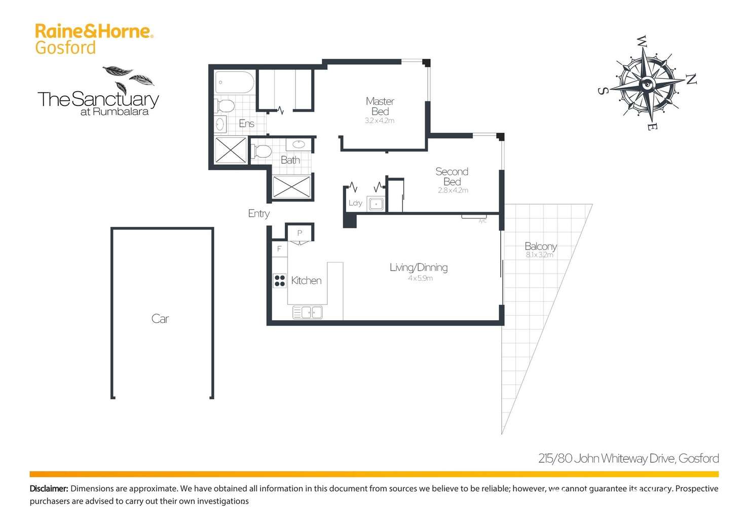 Floorplan of Homely apartment listing, 215/80 John Whiteway Drive, Gosford NSW 2250