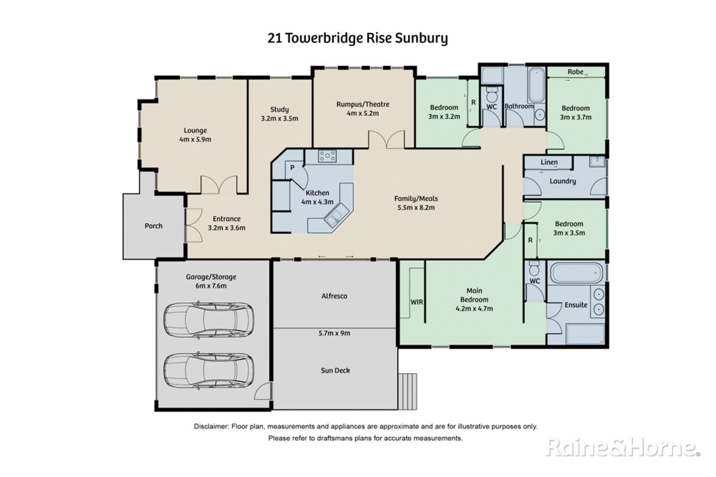 Floorplan of Homely house listing, 21 Towerbridge Rise, Sunbury VIC 3429
