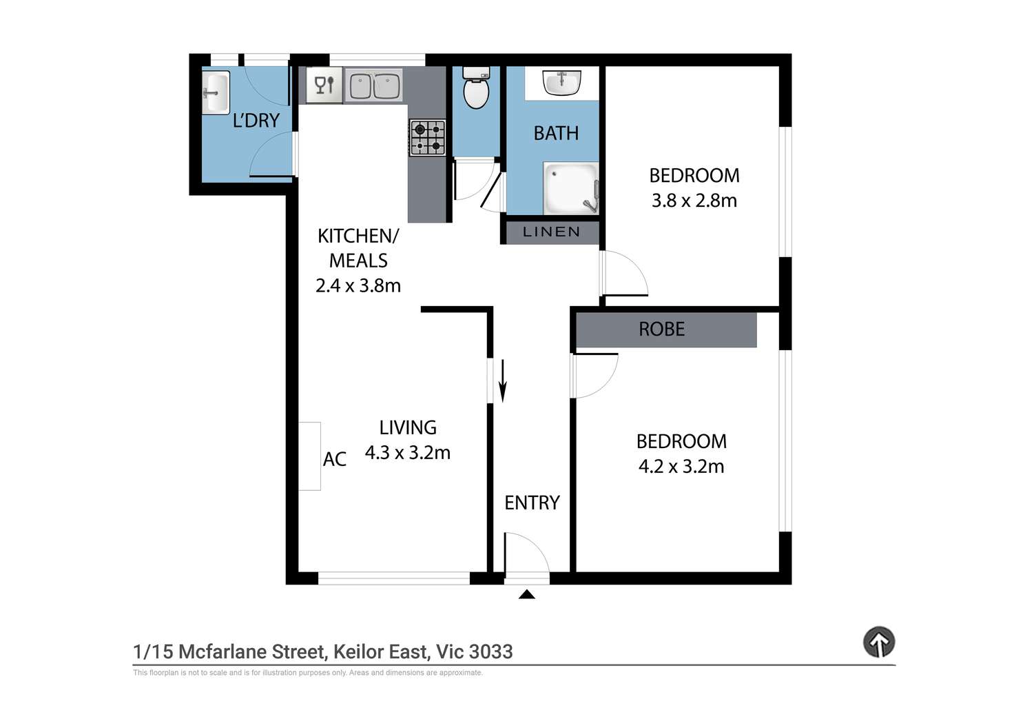 Floorplan of Homely house listing, 1/15 McFarlane Street, Keilor East VIC 3033