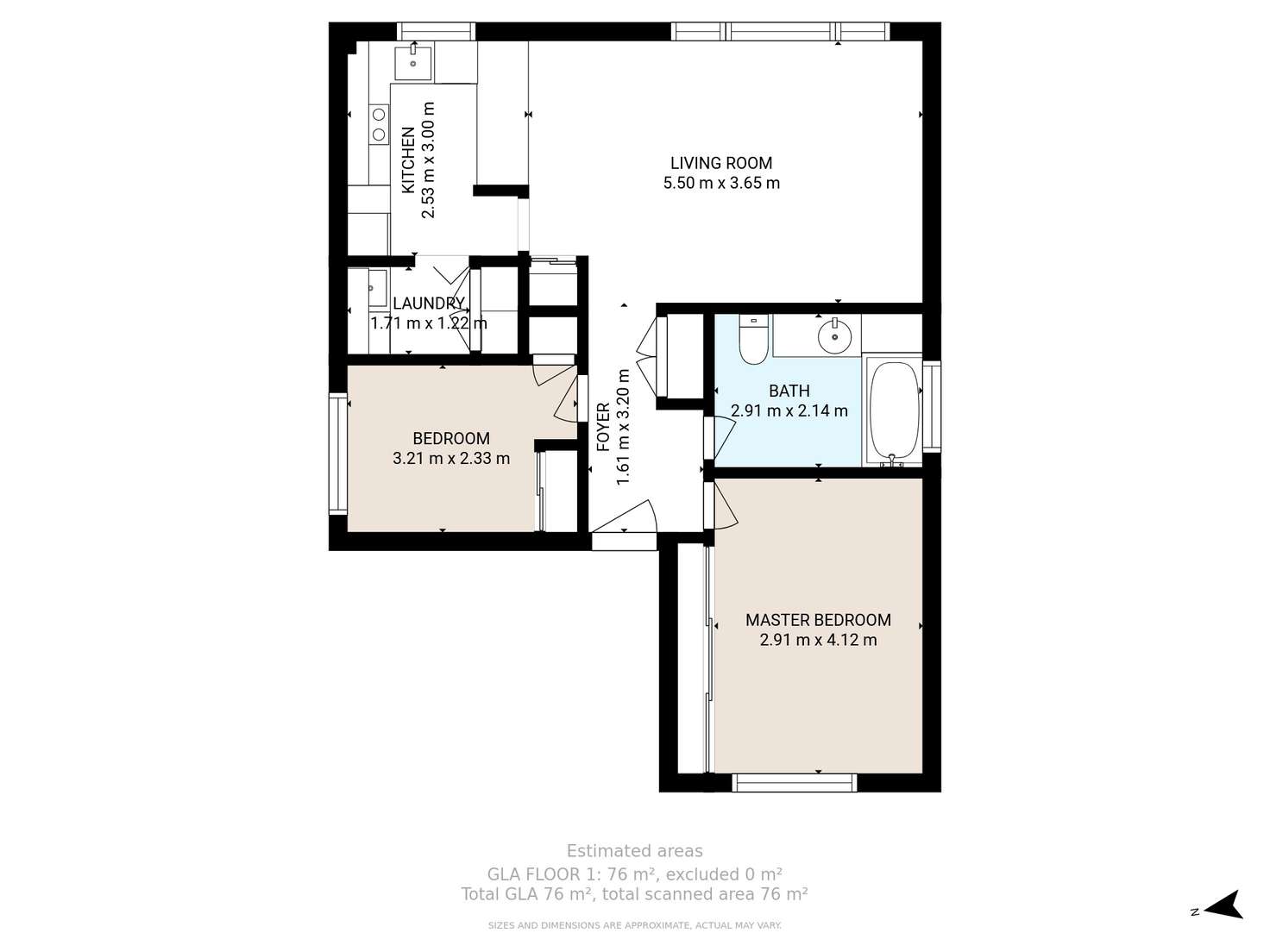 Floorplan of Homely apartment listing, 17/73 Lower Bent Street, Neutral Bay NSW 2089