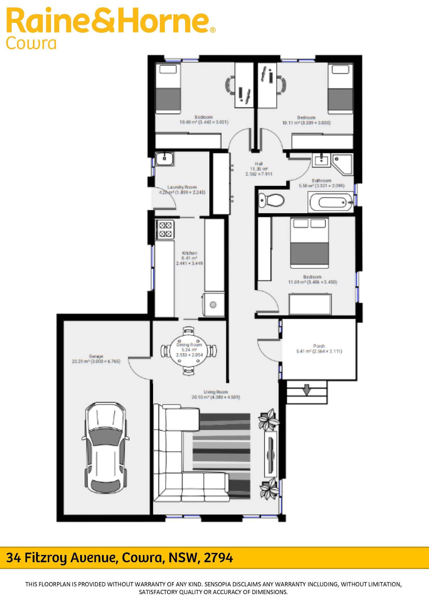 Floorplan of Homely house listing, 34 Fitzroy Avenue, Cowra NSW 2794