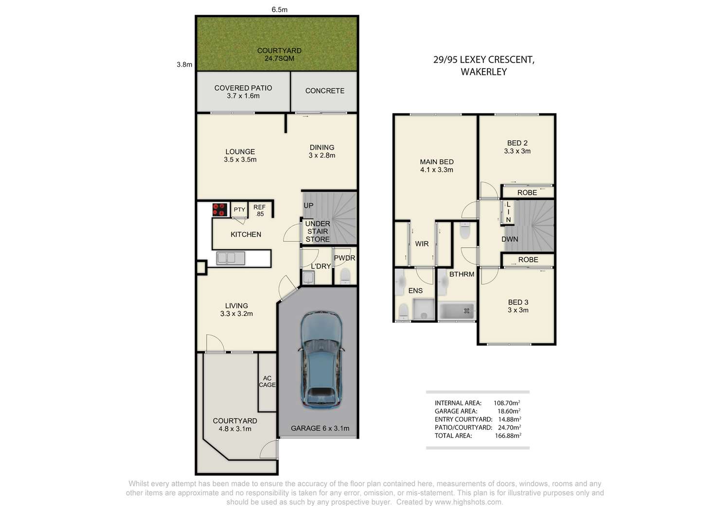 Floorplan of Homely townhouse listing, 29/95 Lexey Crescent, Wakerley QLD 4154