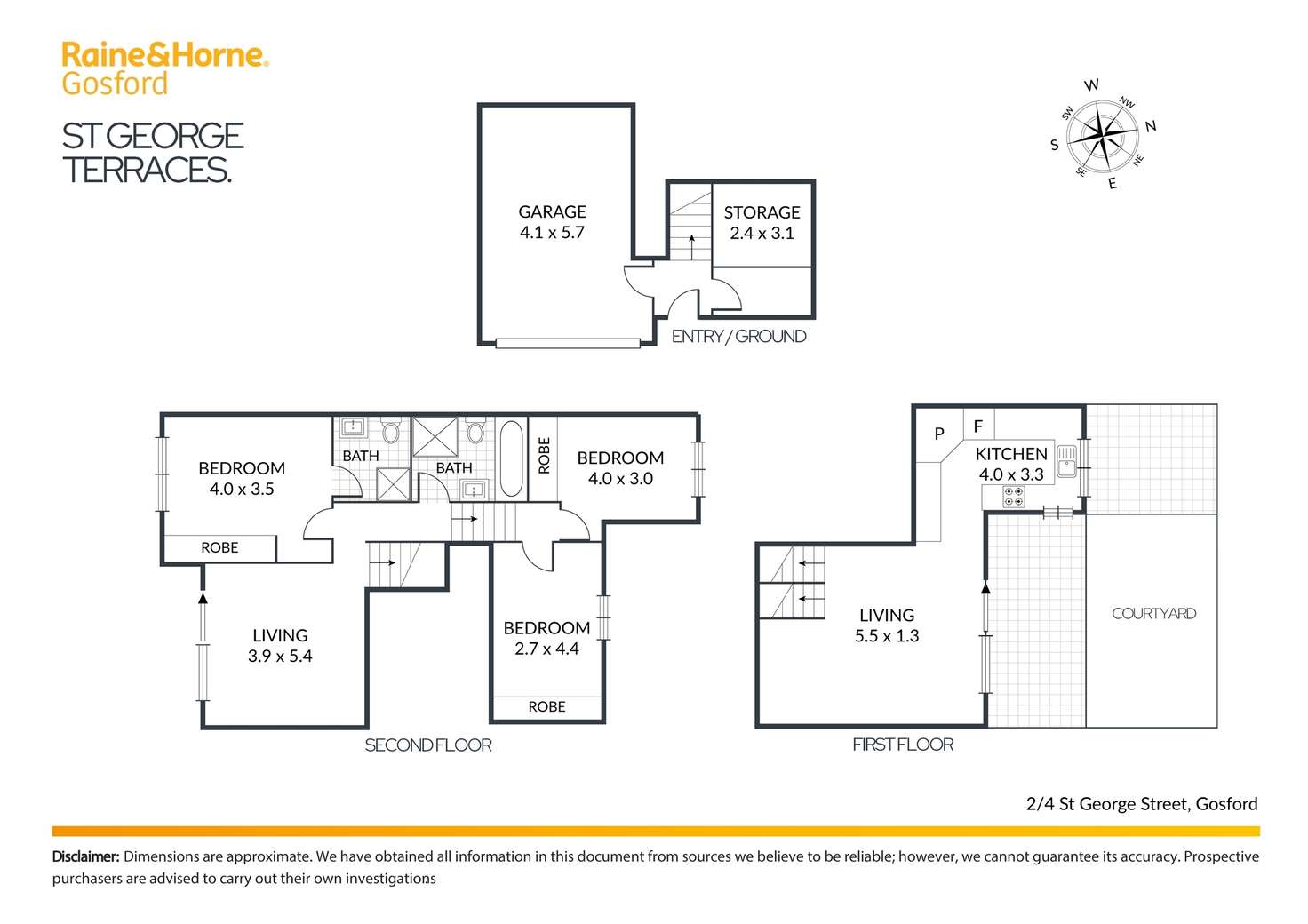 Floorplan of Homely townhouse listing, 2/4 St George Street, Gosford NSW 2250