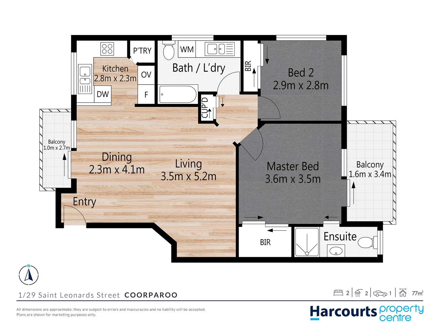 Floorplan of Homely apartment listing, 1/29 St Leonards Street, Coorparoo QLD 4151