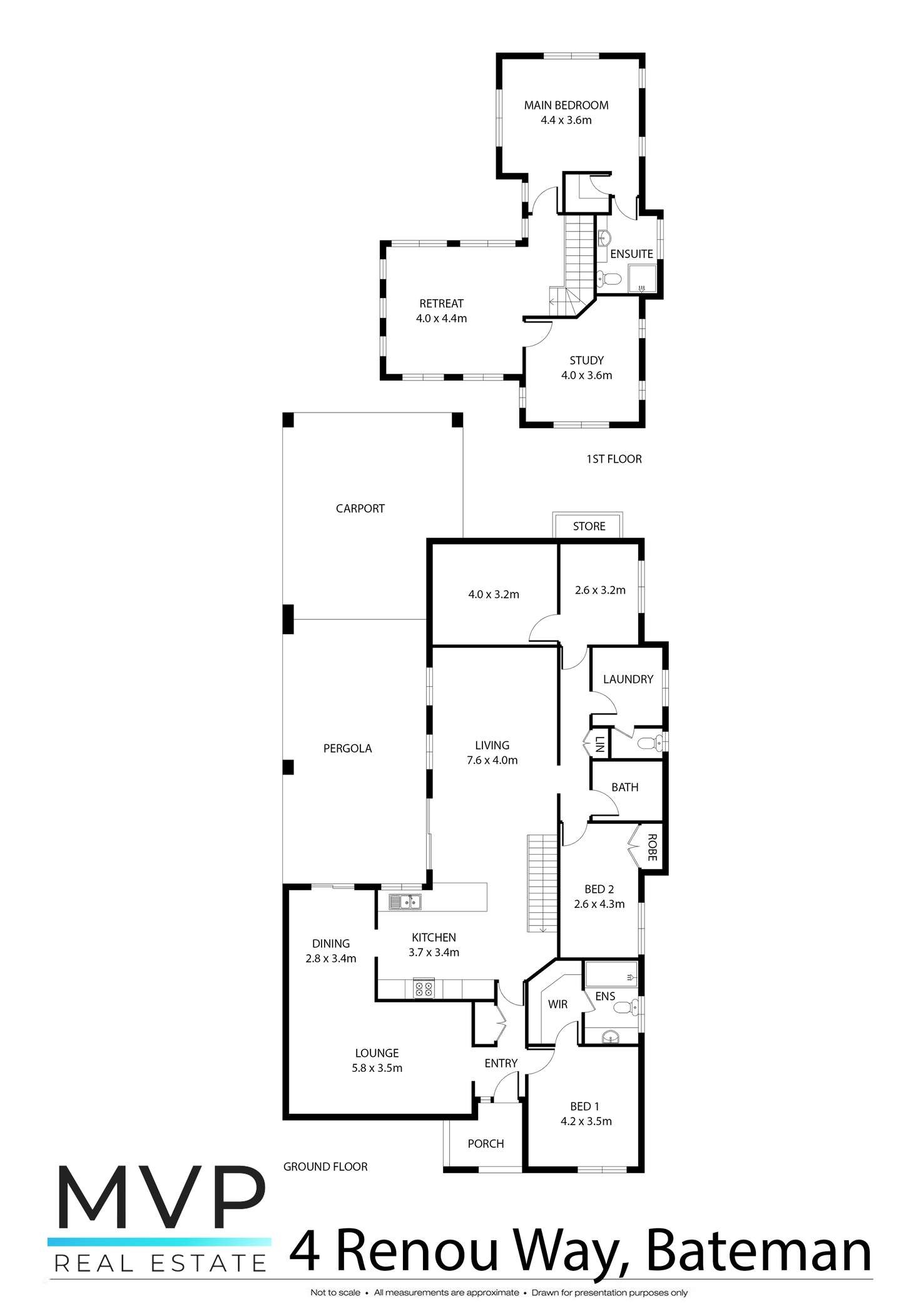 Floorplan of Homely house listing, 4 Renou Way, Bateman WA 6150