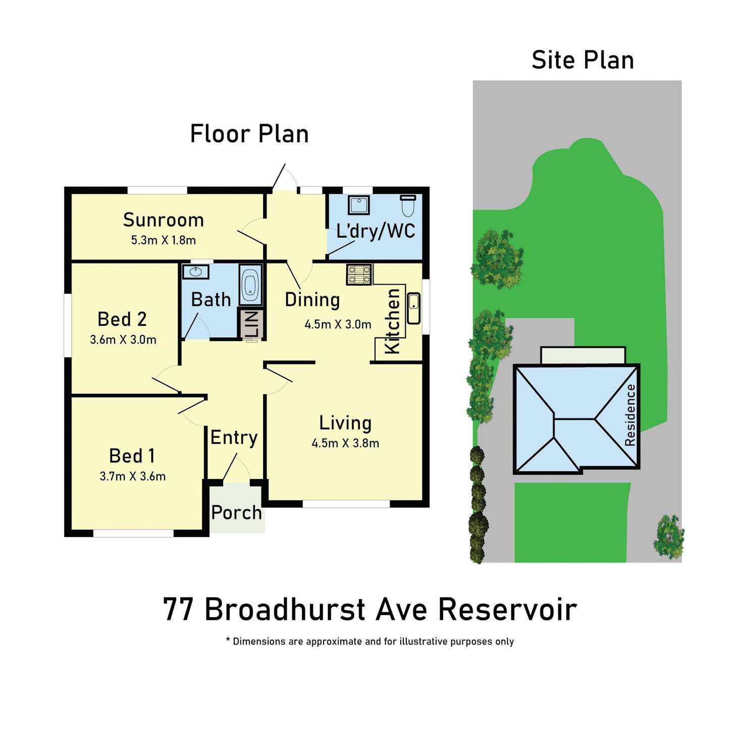 Floorplan of Homely house listing, 77 Broadhurst Avenue, Reservoir VIC 3073