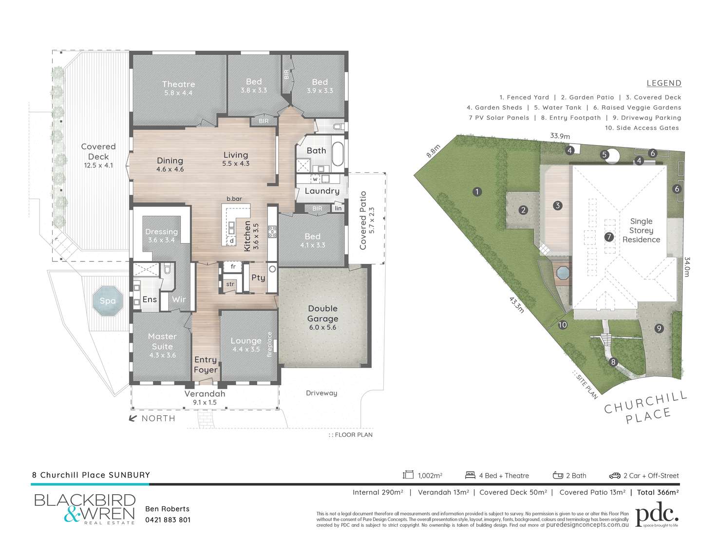 Floorplan of Homely house listing, 8 Churchill Place, Sunbury VIC 3429