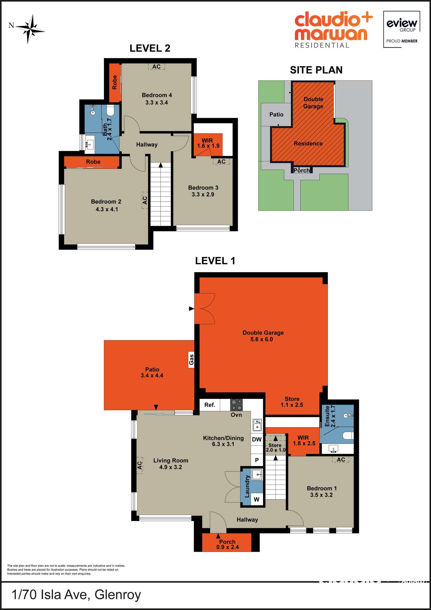 Floorplan of Homely townhouse listing, 1/70 Isla Avenue, Glenroy VIC 3046