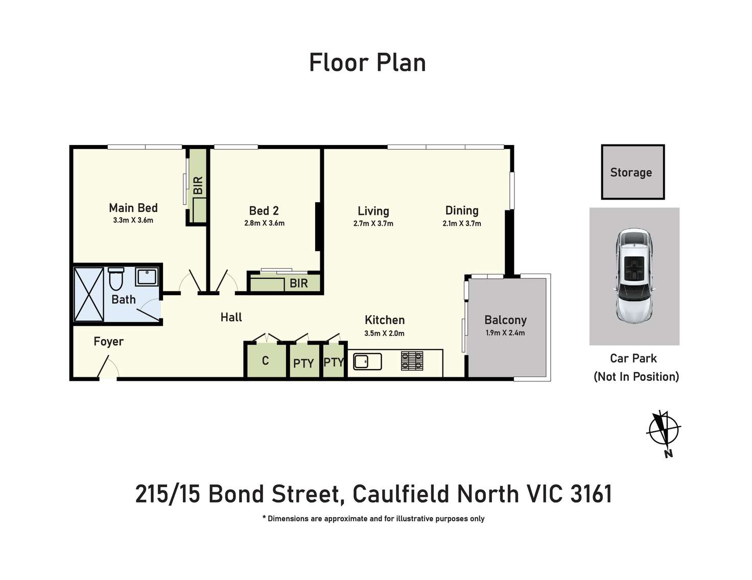 Floorplan of Homely apartment listing, 215/15 Bond Street, Caulfield North VIC 3161
