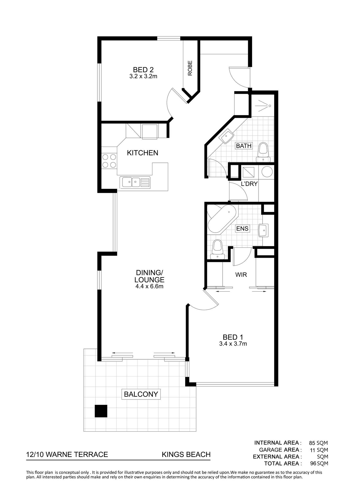 Floorplan of Homely unit listing, 12/10 Warne Terrace, Kings Beach QLD 4551