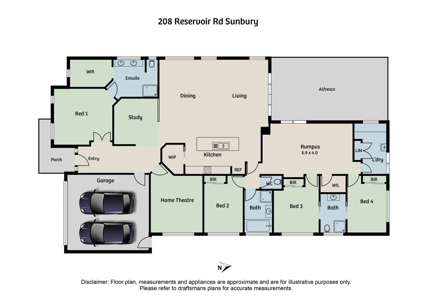 Floorplan of Homely house listing, 208 Reservoir Road, Sunbury VIC 3429