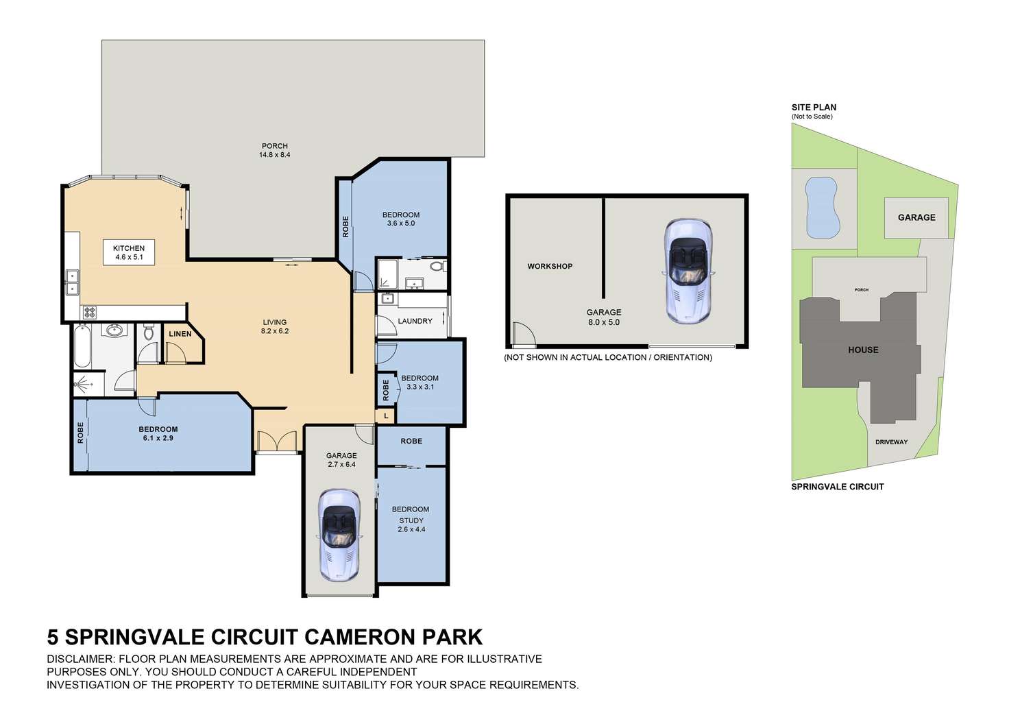 Floorplan of Homely house listing, 5 Springvale Circuit, Cameron Park NSW 2285