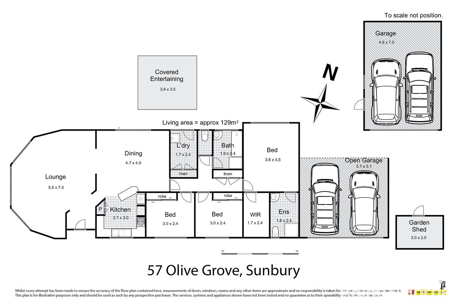 Floorplan of Homely house listing, 57 Olive Grove, Sunbury VIC 3429