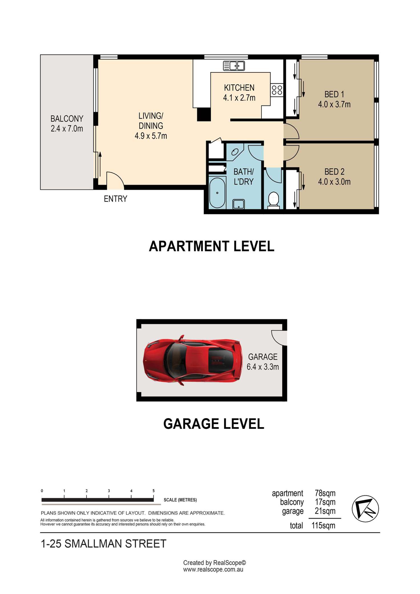 Floorplan of Homely unit listing, 1/25 Smallman Street, Bulimba QLD 4171