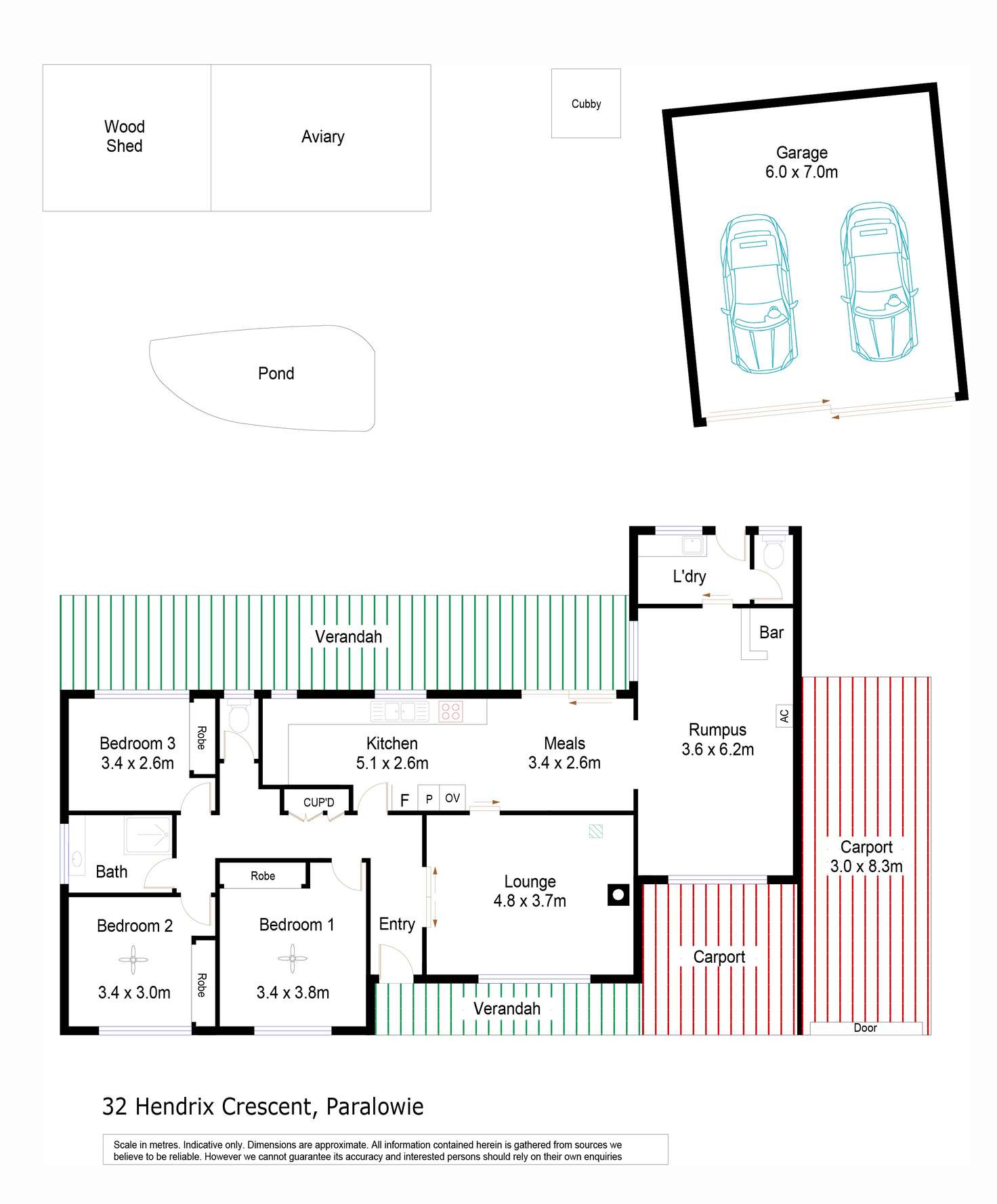 Floorplan of Homely house listing, 32 Hendrix Crescent, Paralowie SA 5108