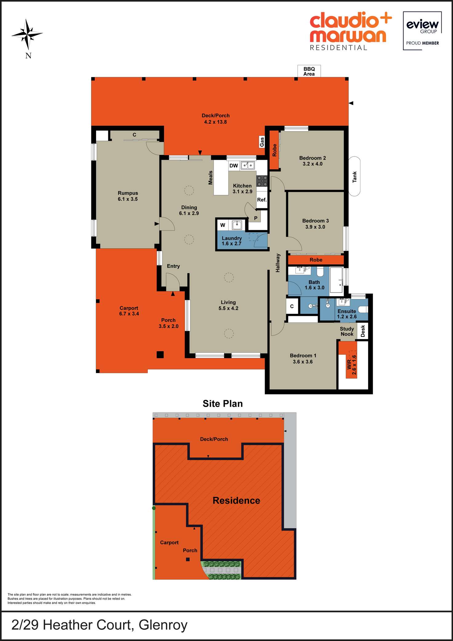 Floorplan of Homely villa listing, 2/29 Heather Court, Glenroy VIC 3046