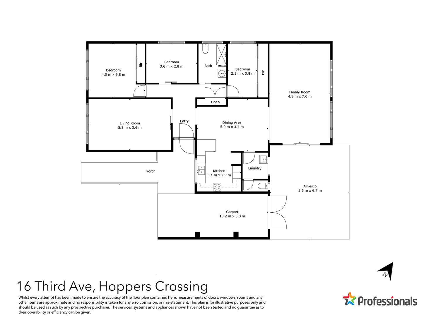 Floorplan of Homely house listing, 16 Third Avenue, Hoppers Crossing VIC 3029