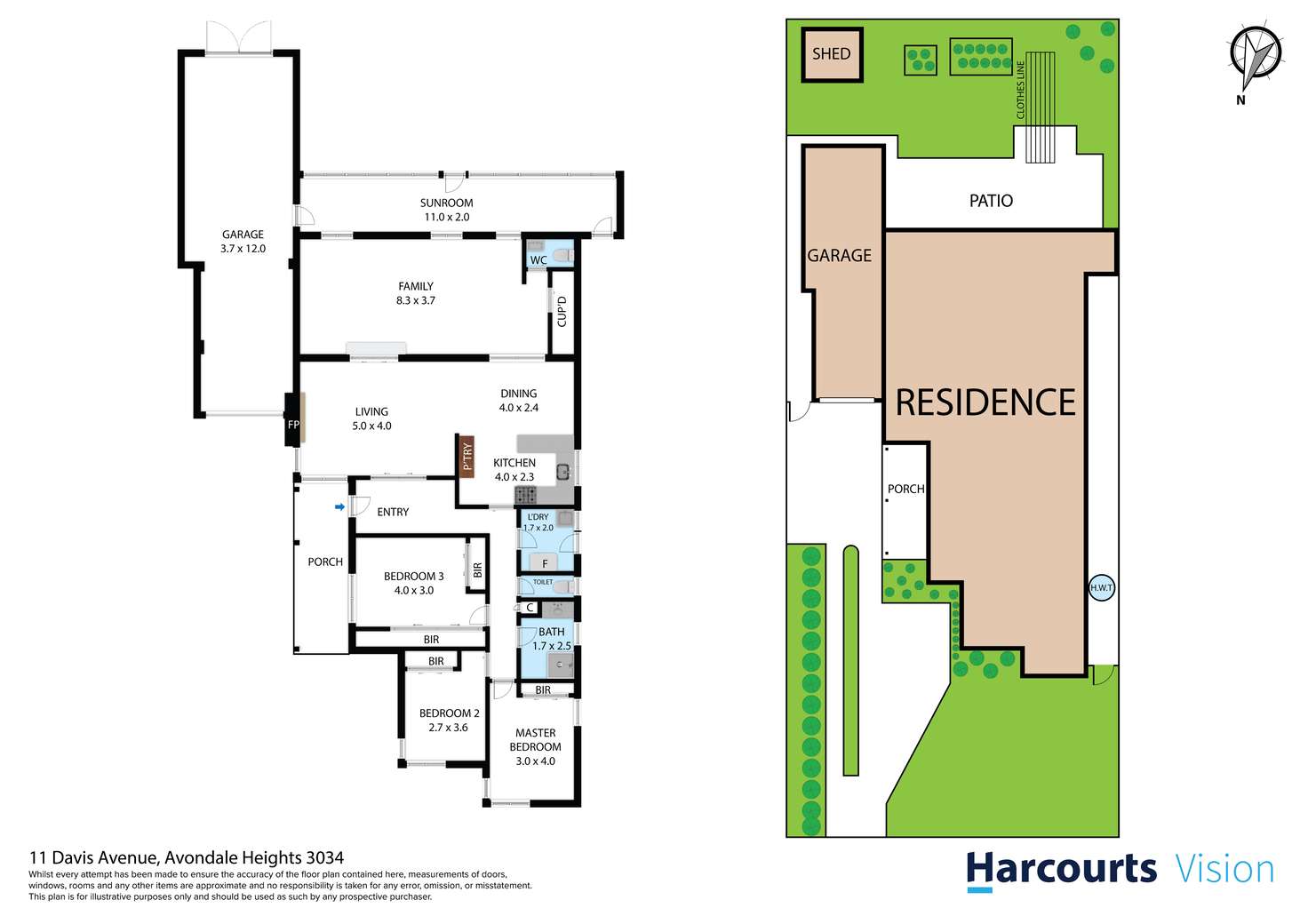 Floorplan of Homely house listing, 11 Davis Avenue, Avondale Heights VIC 3034