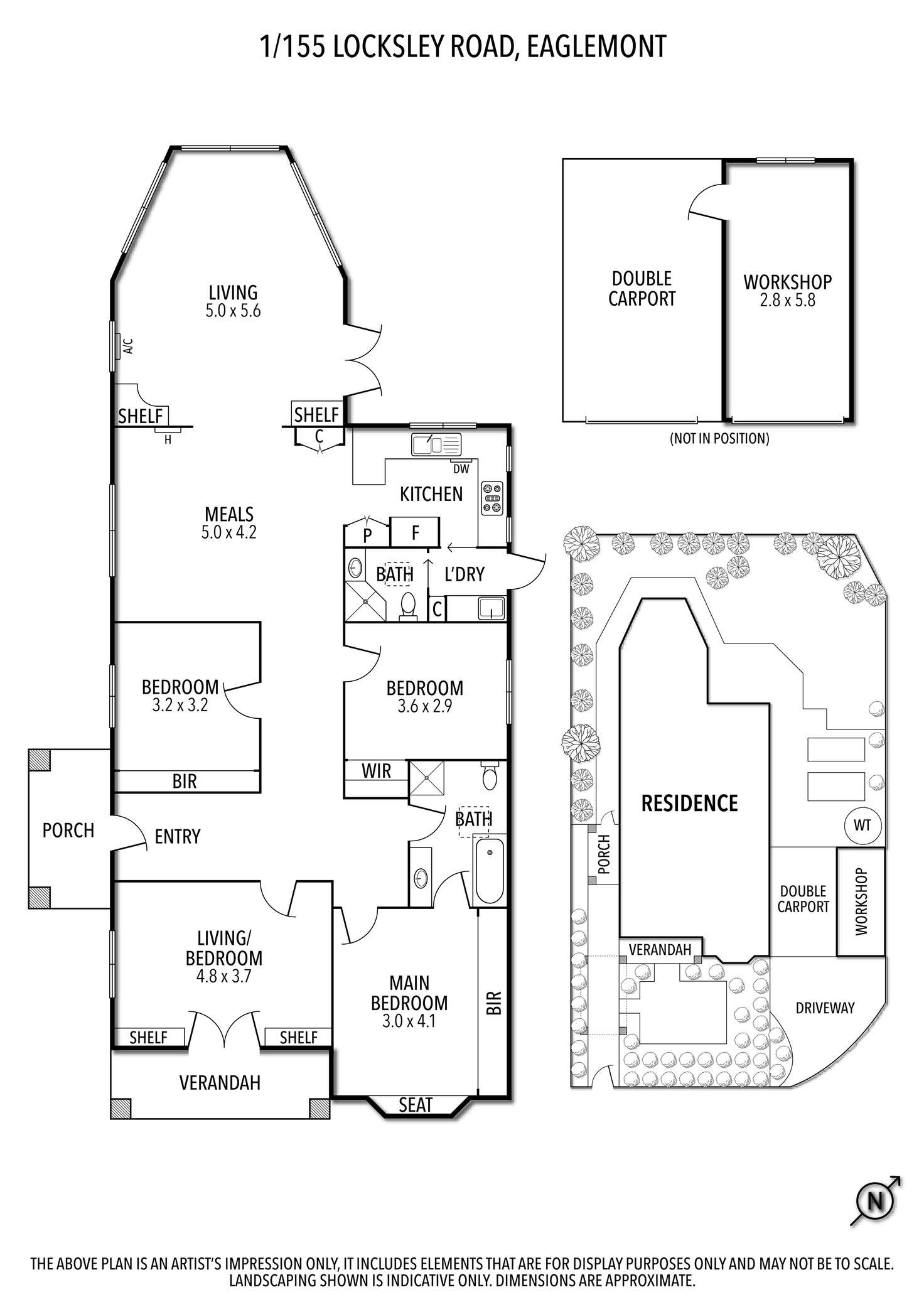 Floorplan of Homely house listing, 1/155 Locksley Road, Eaglemont VIC 3084