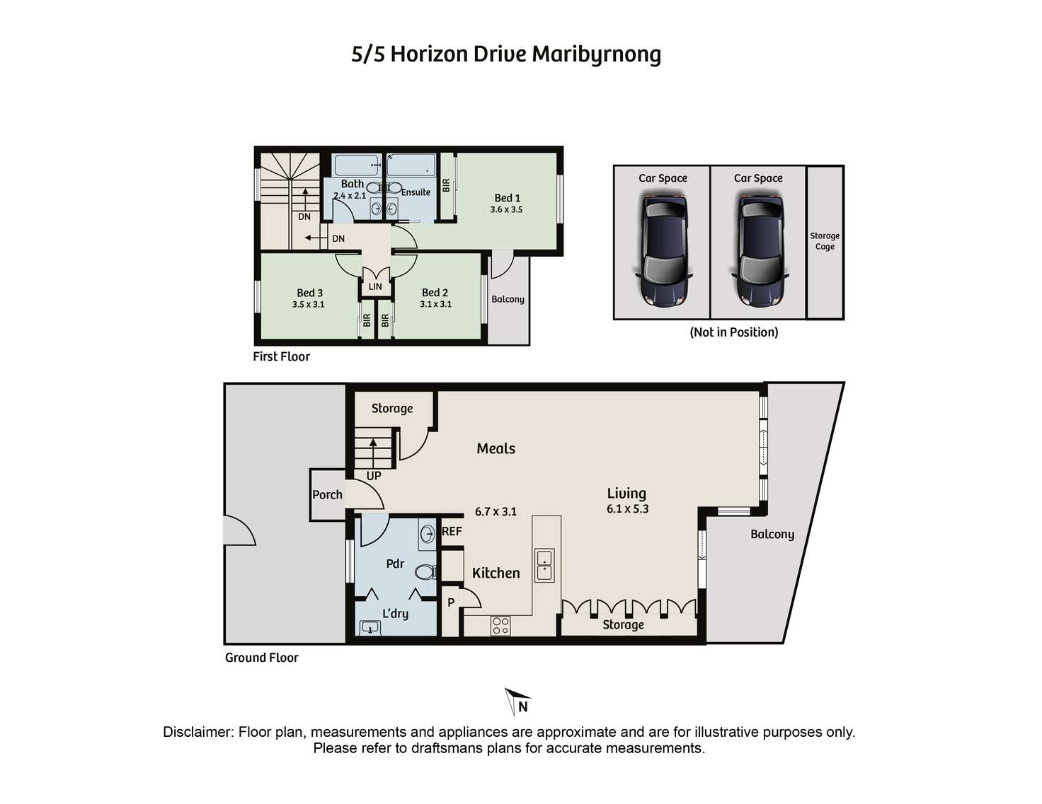 Floorplan of Homely townhouse listing, 5/5 Horizon Drive, Maribyrnong VIC 3032