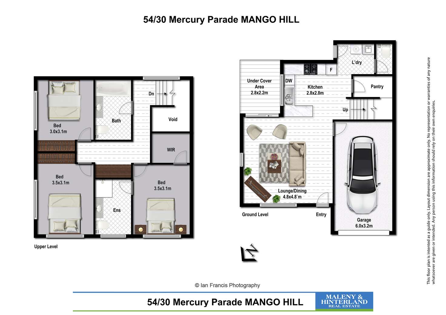 Floorplan of Homely townhouse listing, 54/30 Mercury Parade, Mango Hill QLD 4509