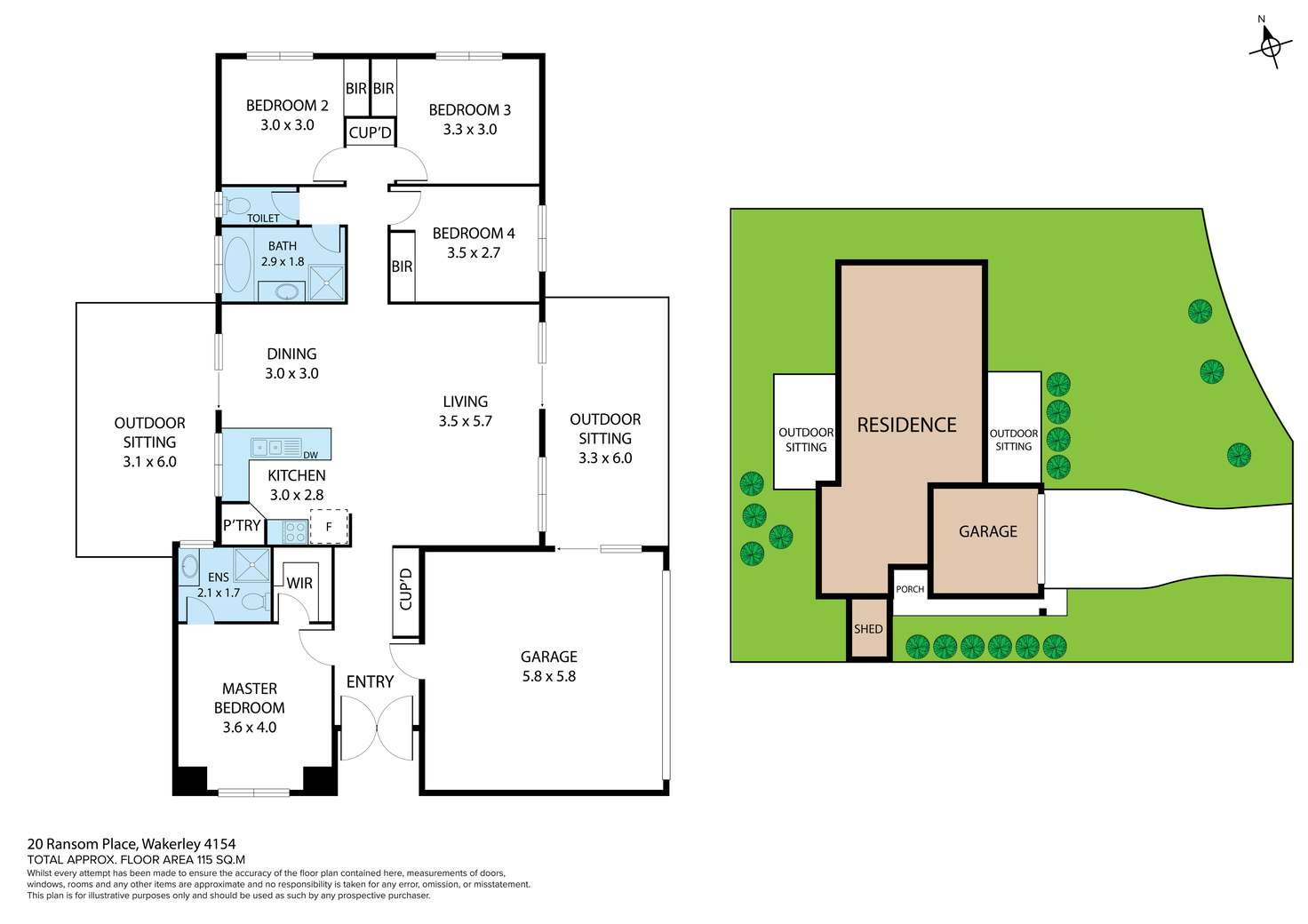 Floorplan of Homely house listing, 20 Ransom Place, Wakerley QLD 4154